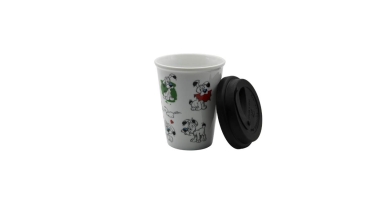 Asterix und Obelix/Asterix Tassen/ToGo Mug mit Deckel + Verschluss Sniff Sniff von Könitz Ansicht ohne Deckel